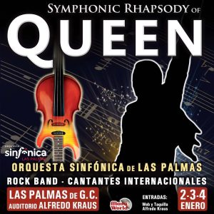 Vive Symphonic Rhapsody of Queen junto a la Orquesta Sinfónica de Las Palmas los días 2, 3 y 4 de enero de 2025 en el Auditorio Alfredo Kraus. ¡Un show inolvidable!